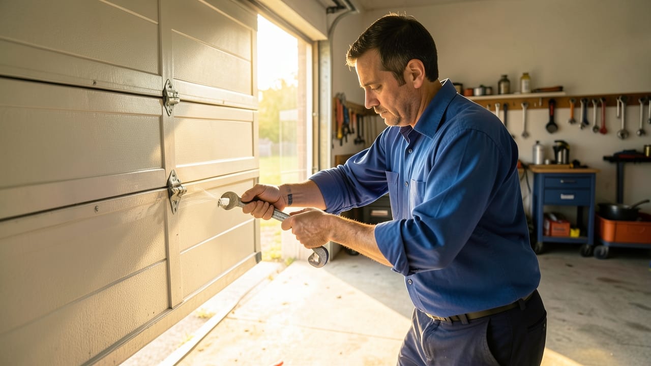 Garage door installation process in California showcasing professional steps beyond basic setup Garage door installation process in California showcasing professional steps beyond basic setup